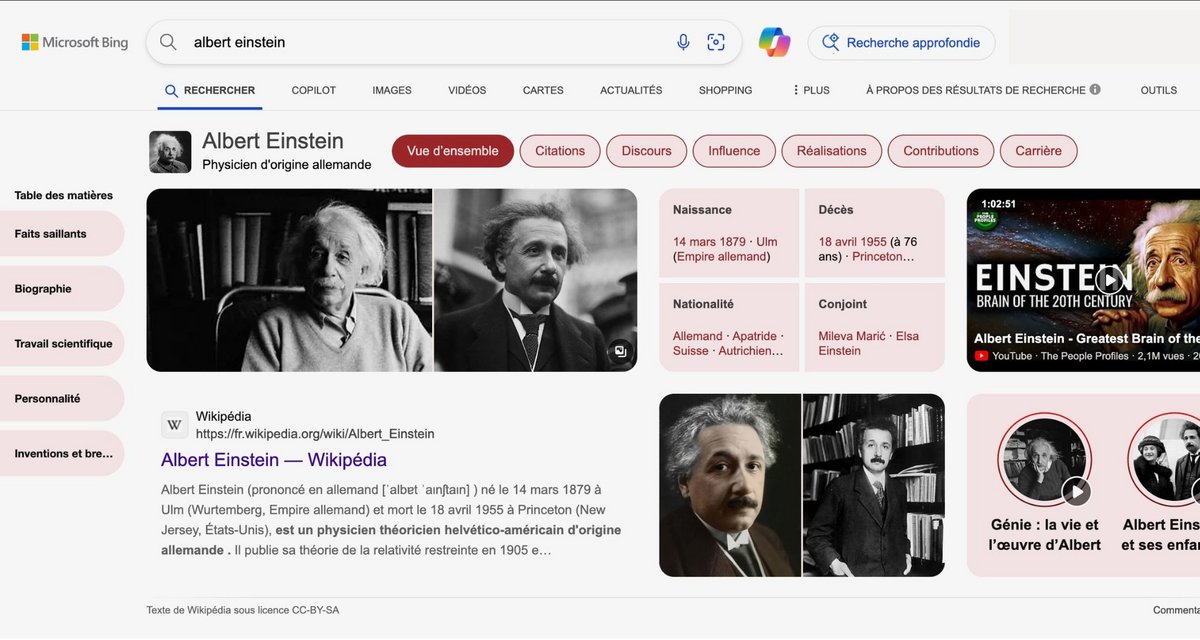 Copilot s'invite dans Bing © Microsoft