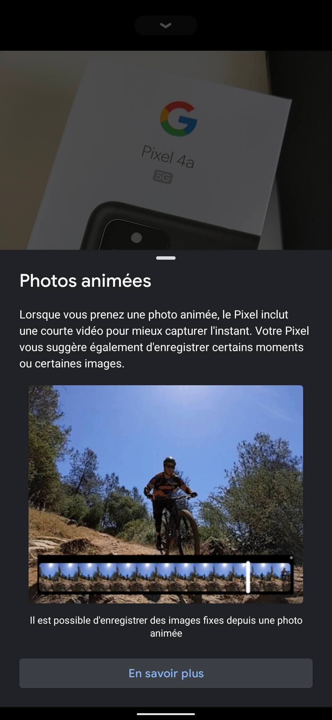 Photos animees Google Pixel 4a 5G