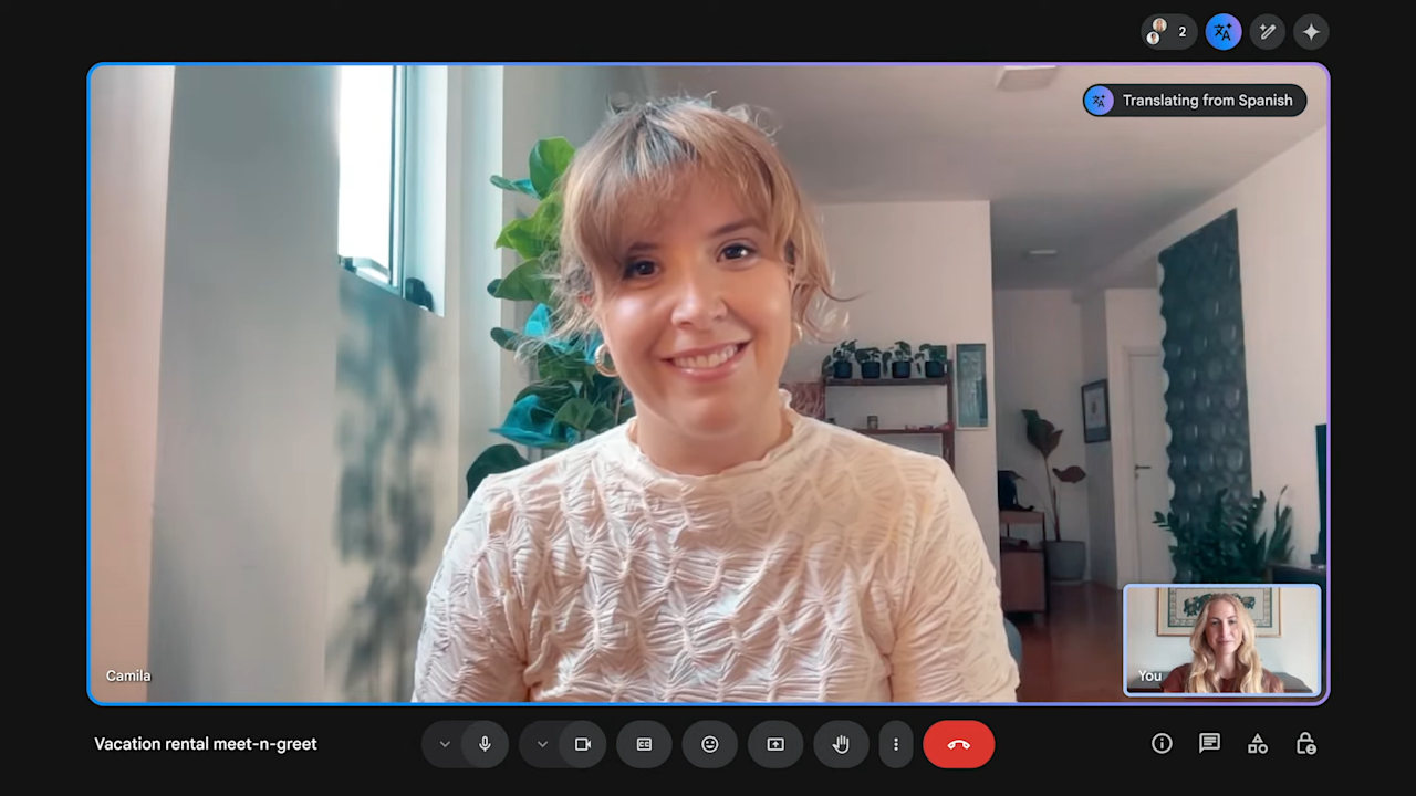 La traduction dans Google Meet © Google