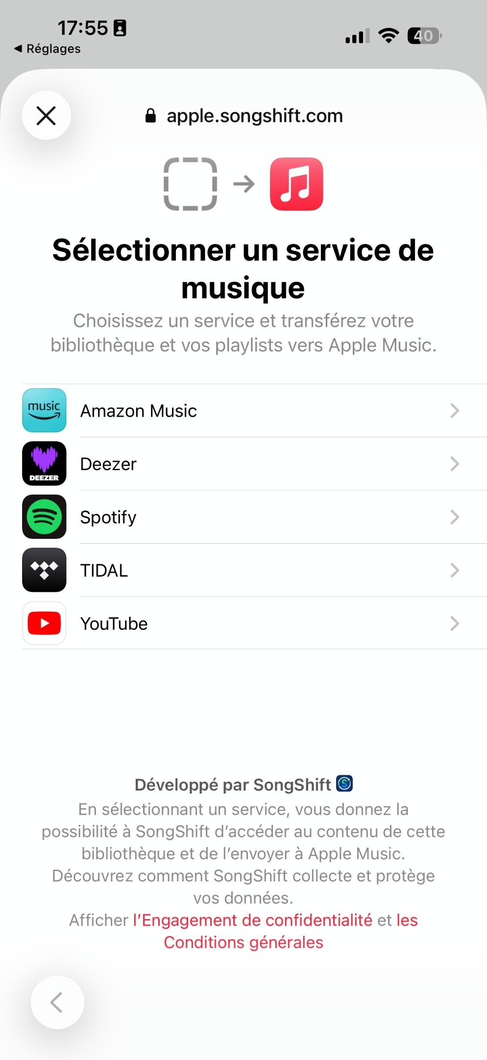 Spotify Apple Music Transfert