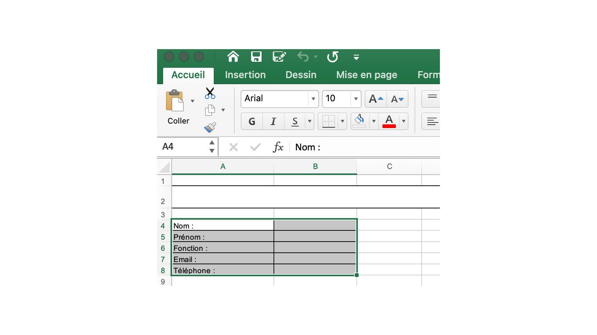 Sélection de cellules dans Excel © Pascale Duc pour Clubic