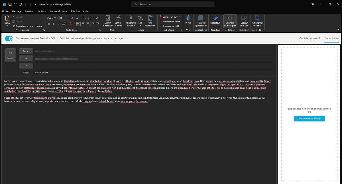 Tresorit Email Encryption - Création d'un mail chiffré sur Outlook