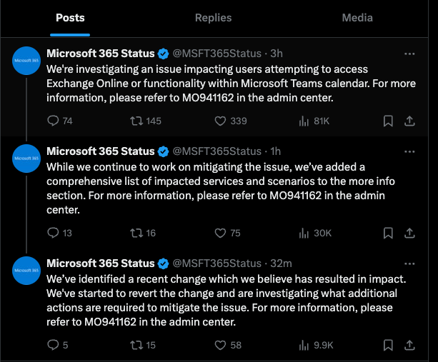 Microsoft 365 erreur