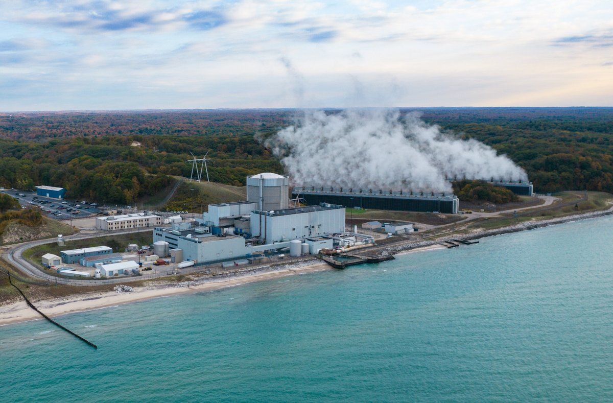 La centrale nucléaire de Palisades, situé sur la rive du Lac Michigan © Holtec International