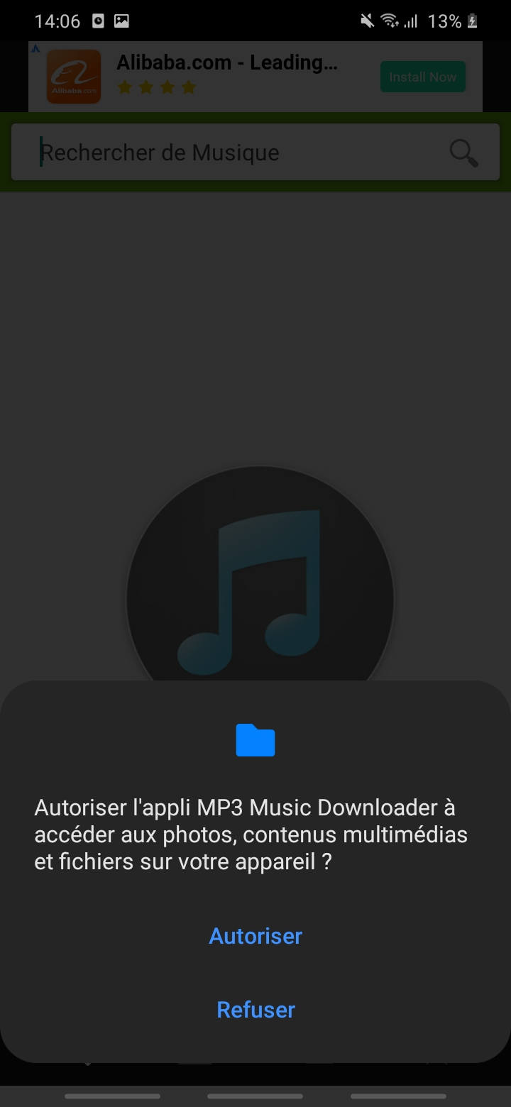 Autorisation acces fichiers MP3 Music Download