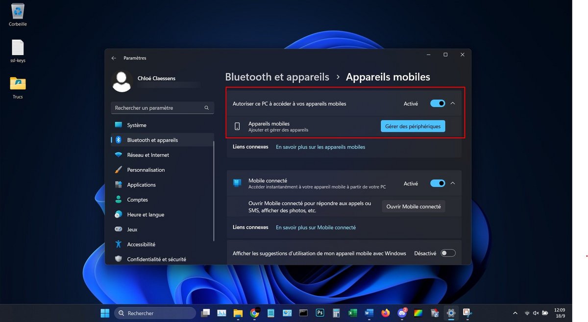 Autorisez Windows à accéder à vos appareils © Clubic