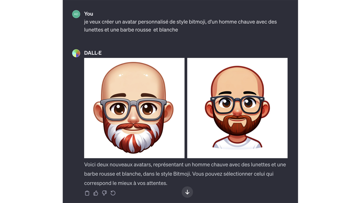 Avatars bitmoji générés avec DALL·E 3 © Pascale Duc pour Clubic