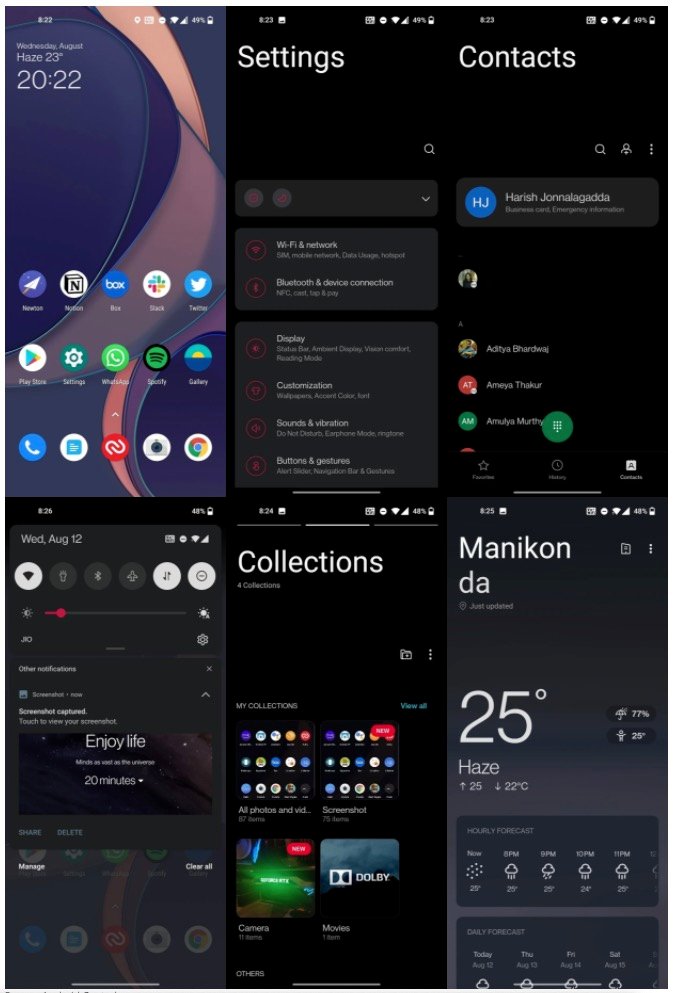 La nouvelle interface d'OxygenOS 11 ressemble beaucoup à OneUI. © Android Central