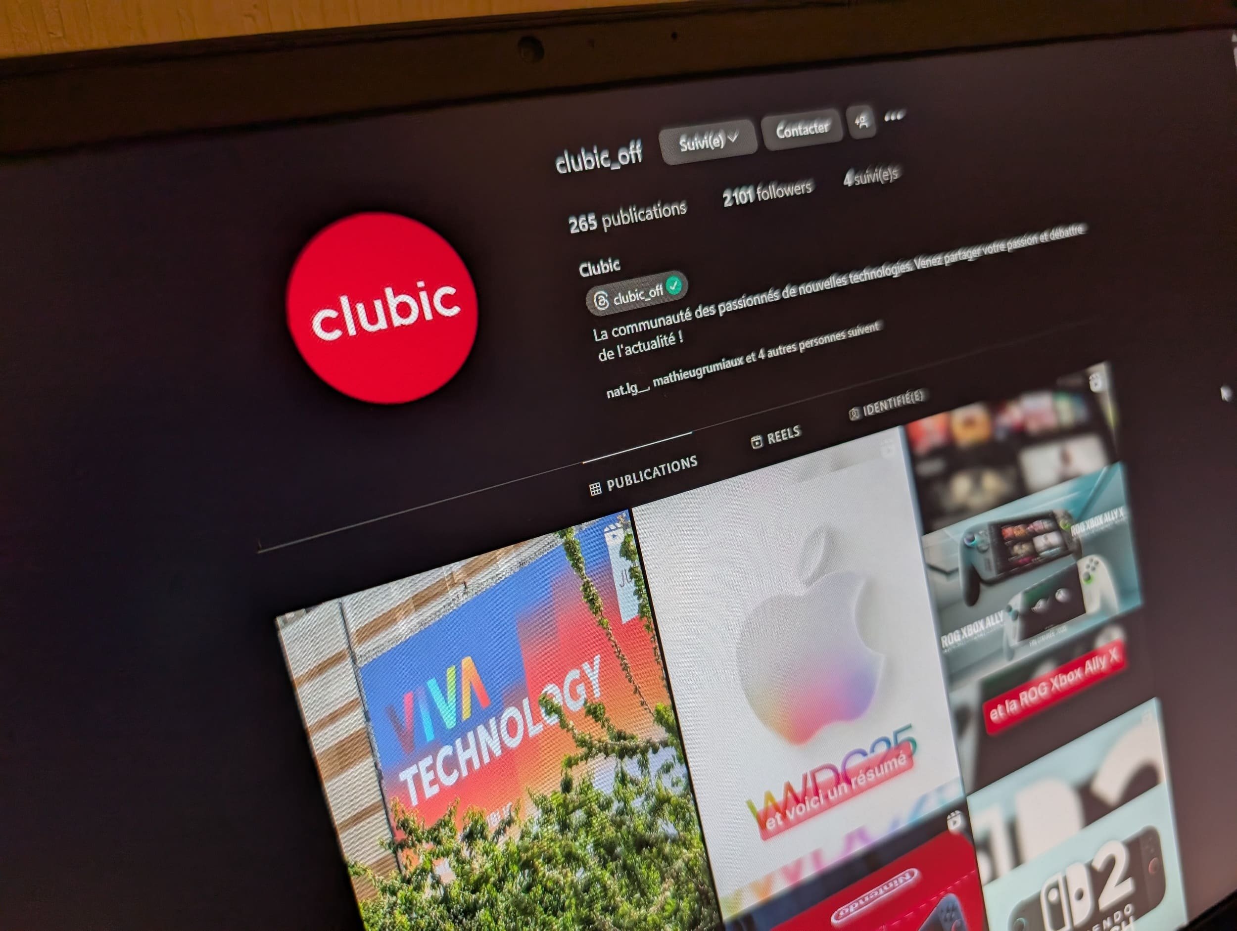 Un aperçu du compte Instagram de Clubic © Alexandre Boero / Clubic