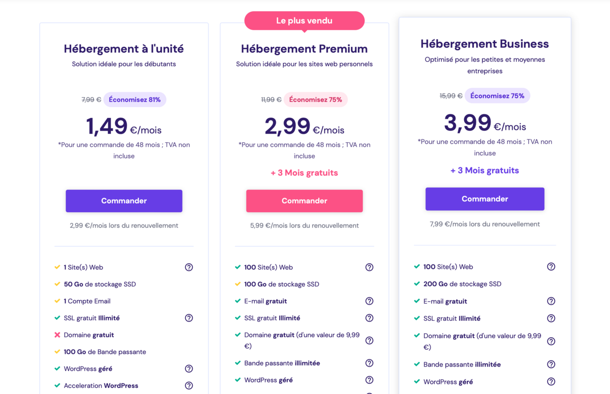 @Hostinger : les offres d'hébergement mutualisé disponibles