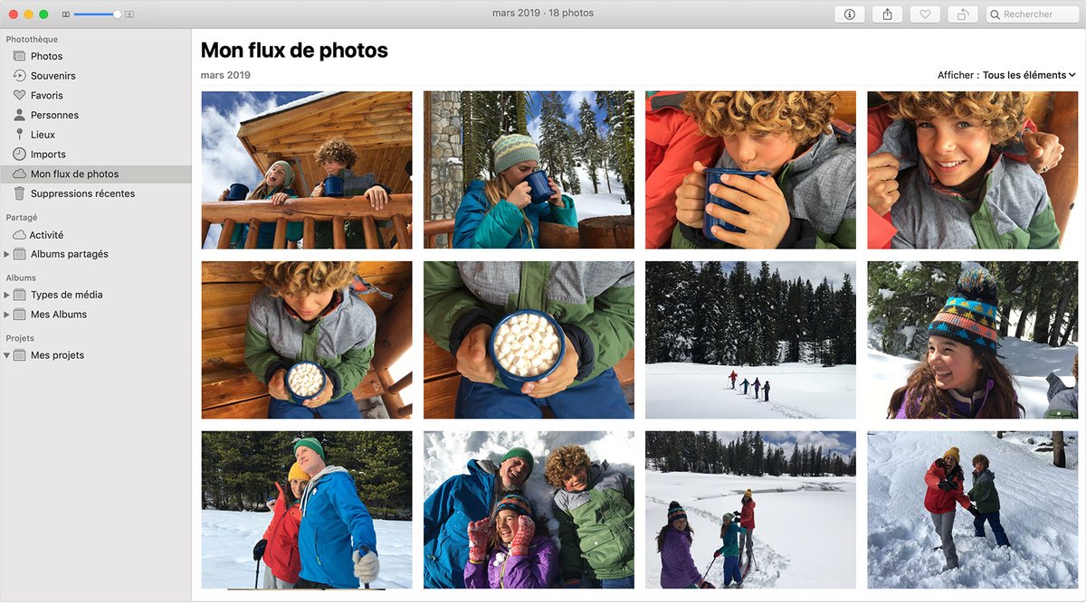 iCloud - Flux de photos © Apple