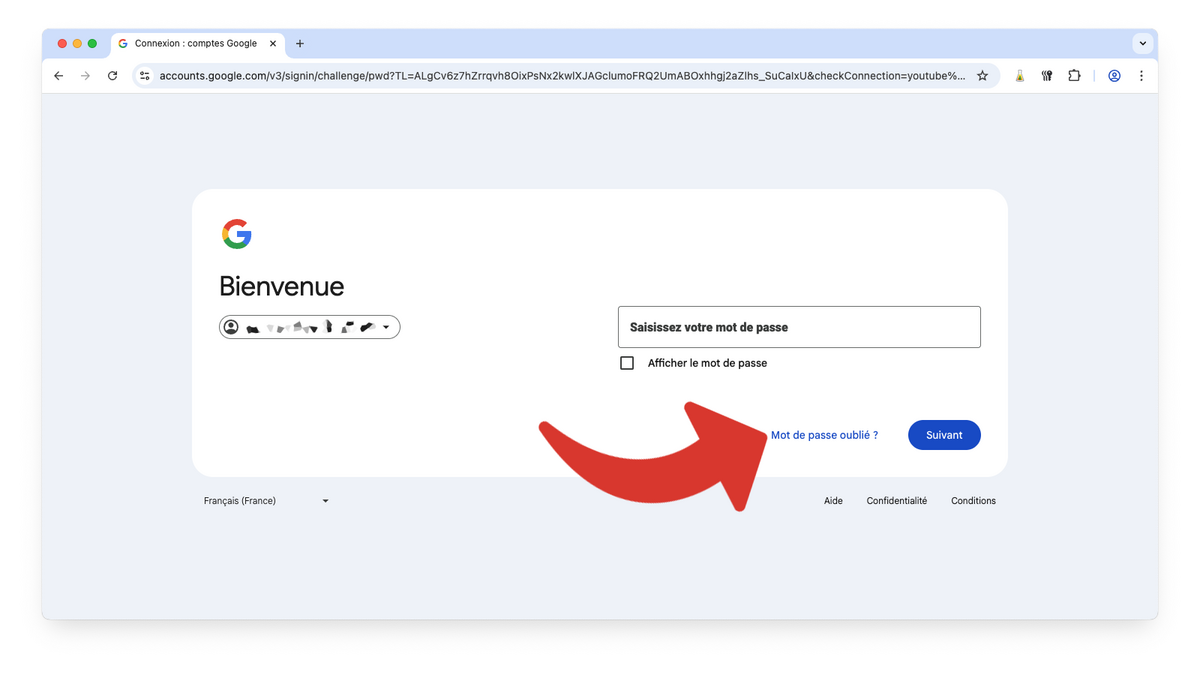 Mot de passe de Gmail oublié © Clubic