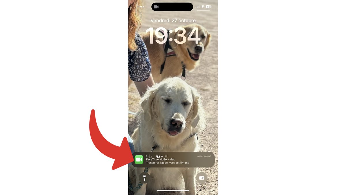 Notification pour transférer l'appel sur iPhone © Clubic