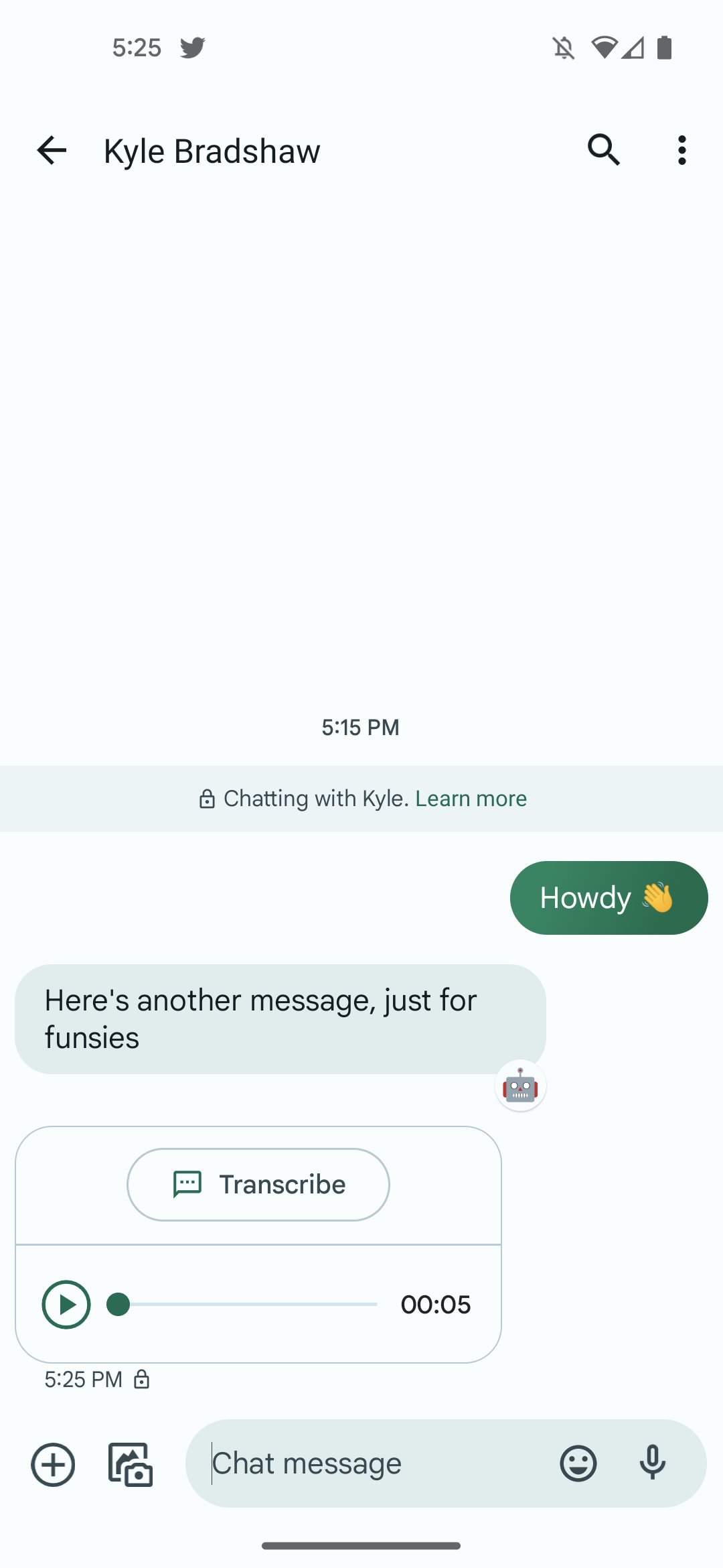 Google Messages Transcription Messages Vocaux