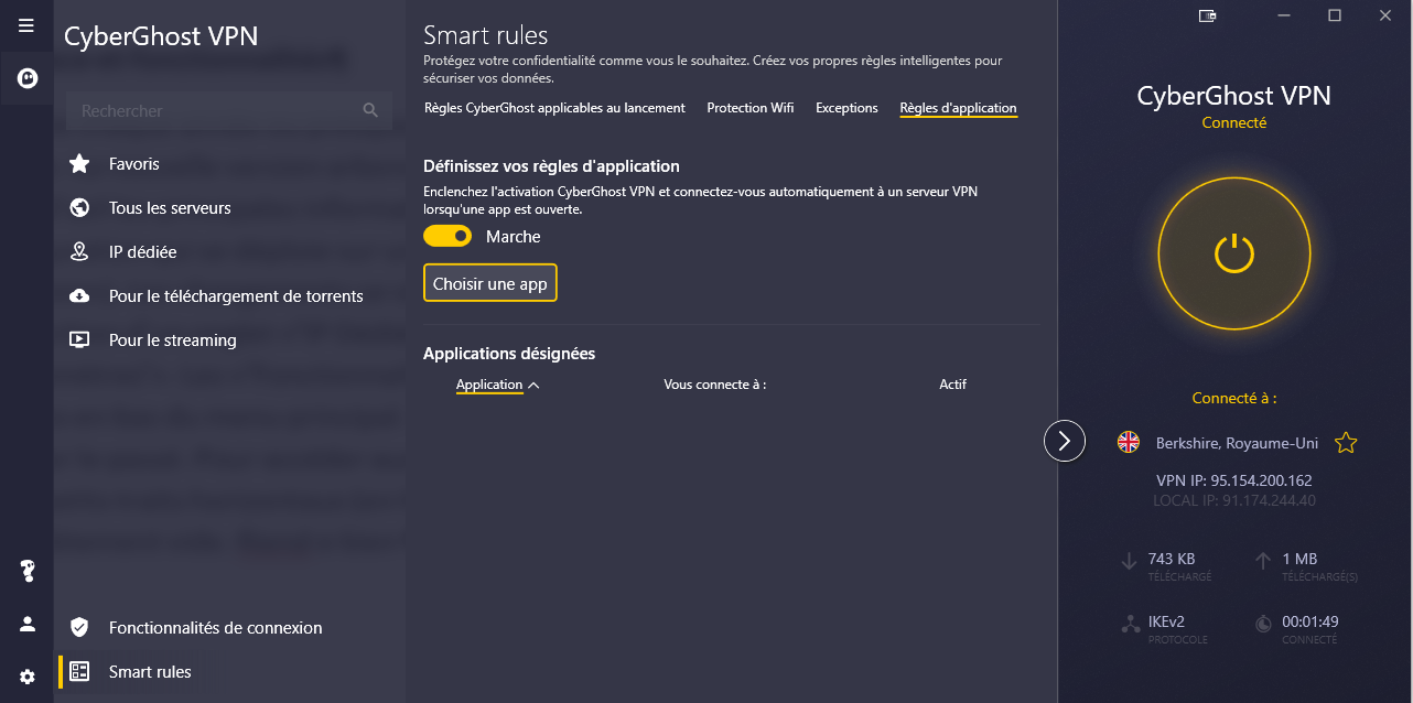 Une interface tout en sobriété