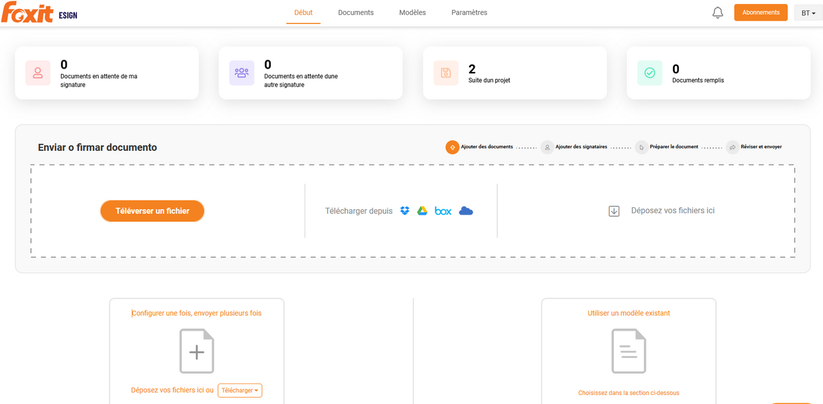 Une interface en français, mais avec quelques difficultés © Foxit