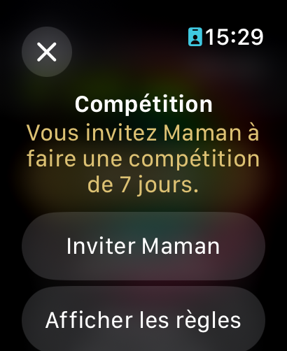 Apple Watch App Exercice Competition