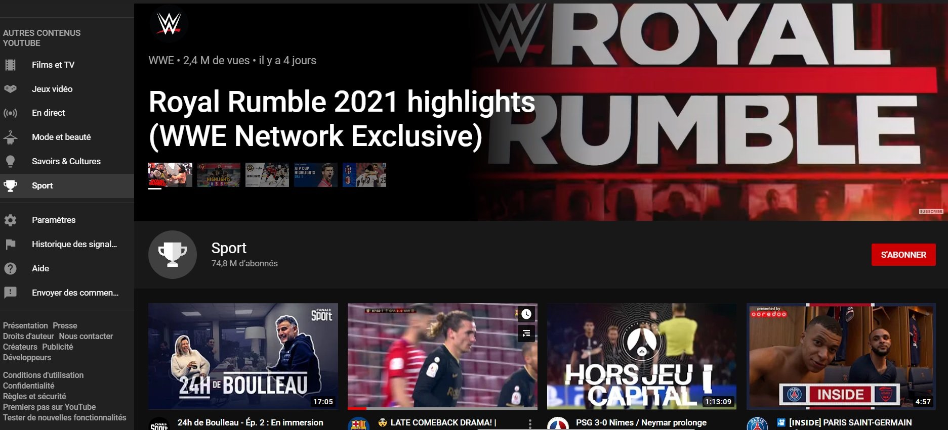 © Capture d'écran chaîne YouTube WWE
