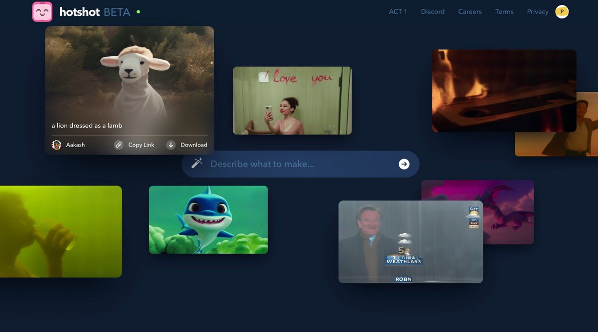 Accédez aux GIFs générés par la communauté Hotshot © Hotshot / Natural Synthetics Inc. 