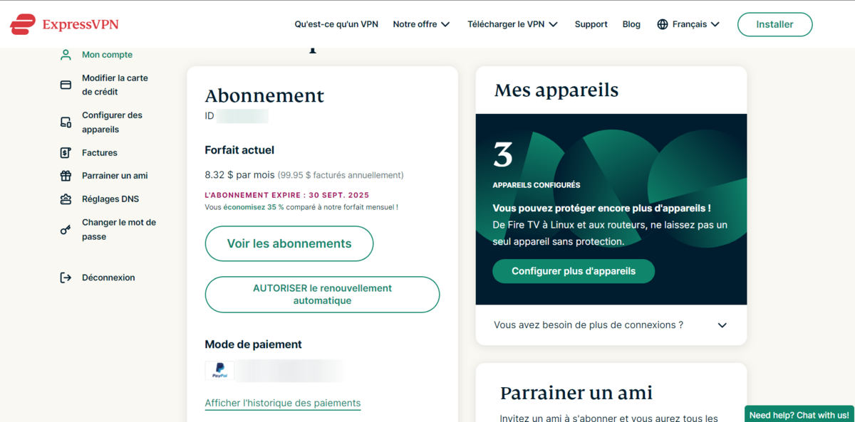 ExpressVPN - Abonnement