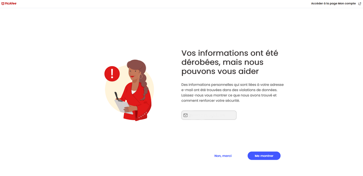 McAfee Identity Theft Protection - Les alertes de violation de données