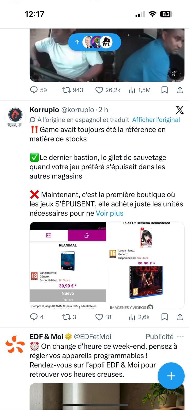 Depuis quelques jours, le réseau X affiche de nombreuses publications étrangères, traduites par Grok. ©Capture d'écran X