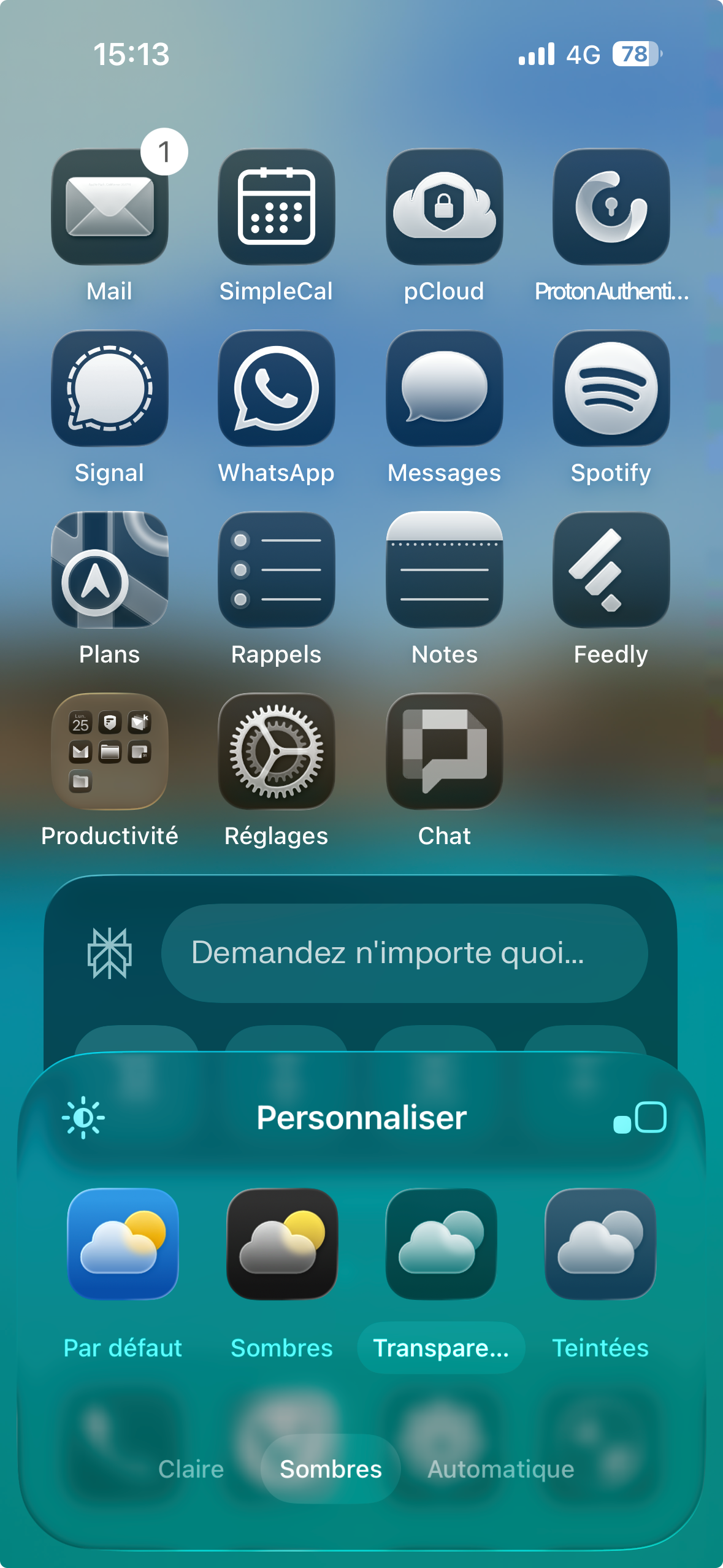 et en foncé