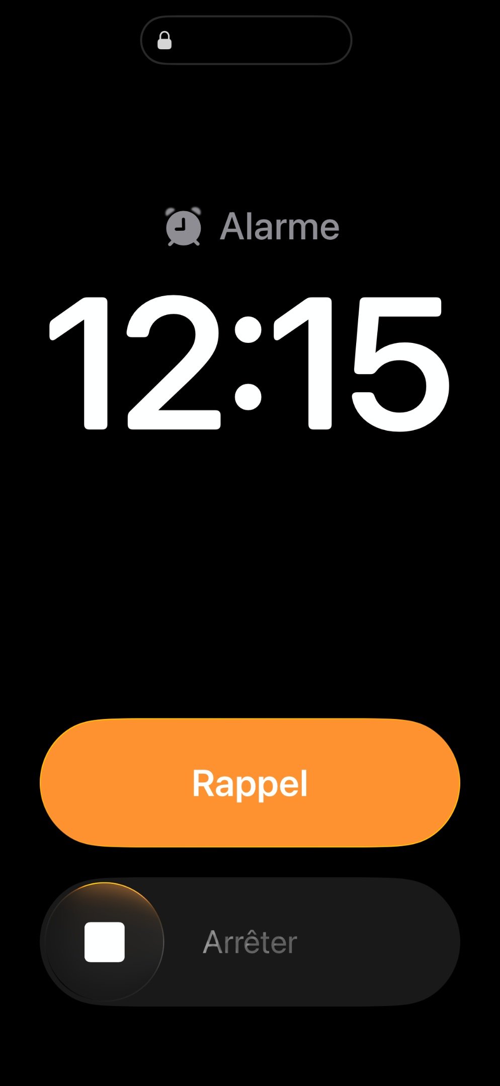 Le nouveau réveil, et son geste pour couper l'alarme