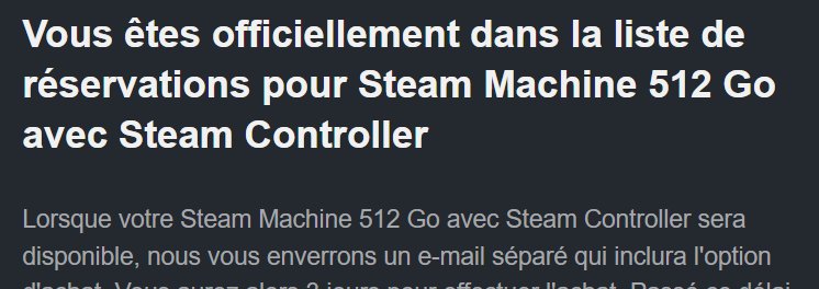 Message de confirmation reçu par quelques « heureux élus » © Nerces pour Clubic