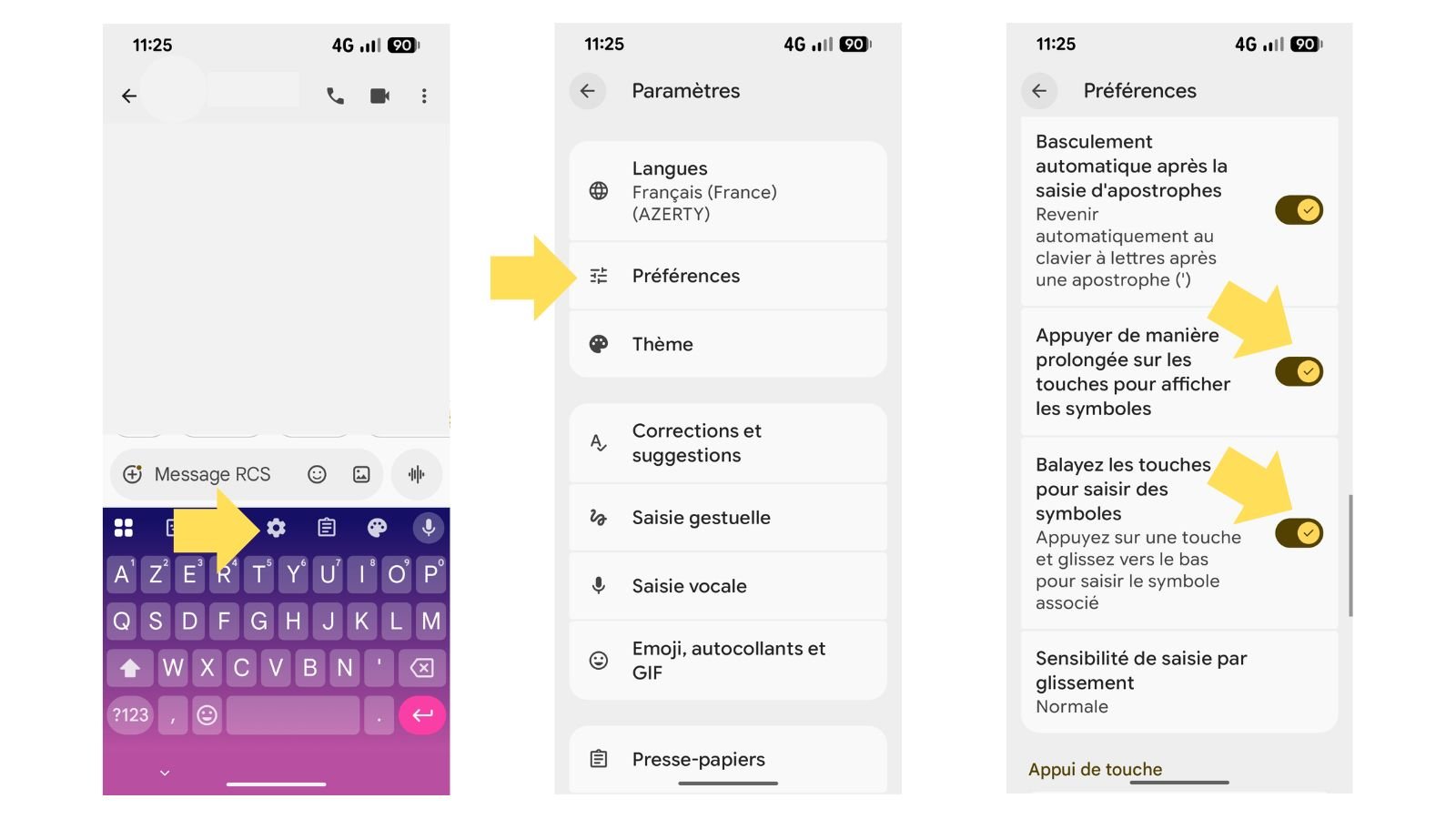 Accédez plus vite aux symboles.  ©Google
