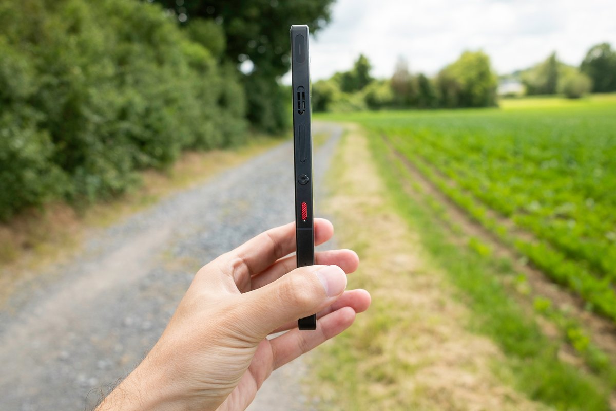 Le smartphone embarque deux gâchettes tactiles paramétrables, et un bouton additionnel façon Alert Slider. ©Pierre Crochart pour Clubic