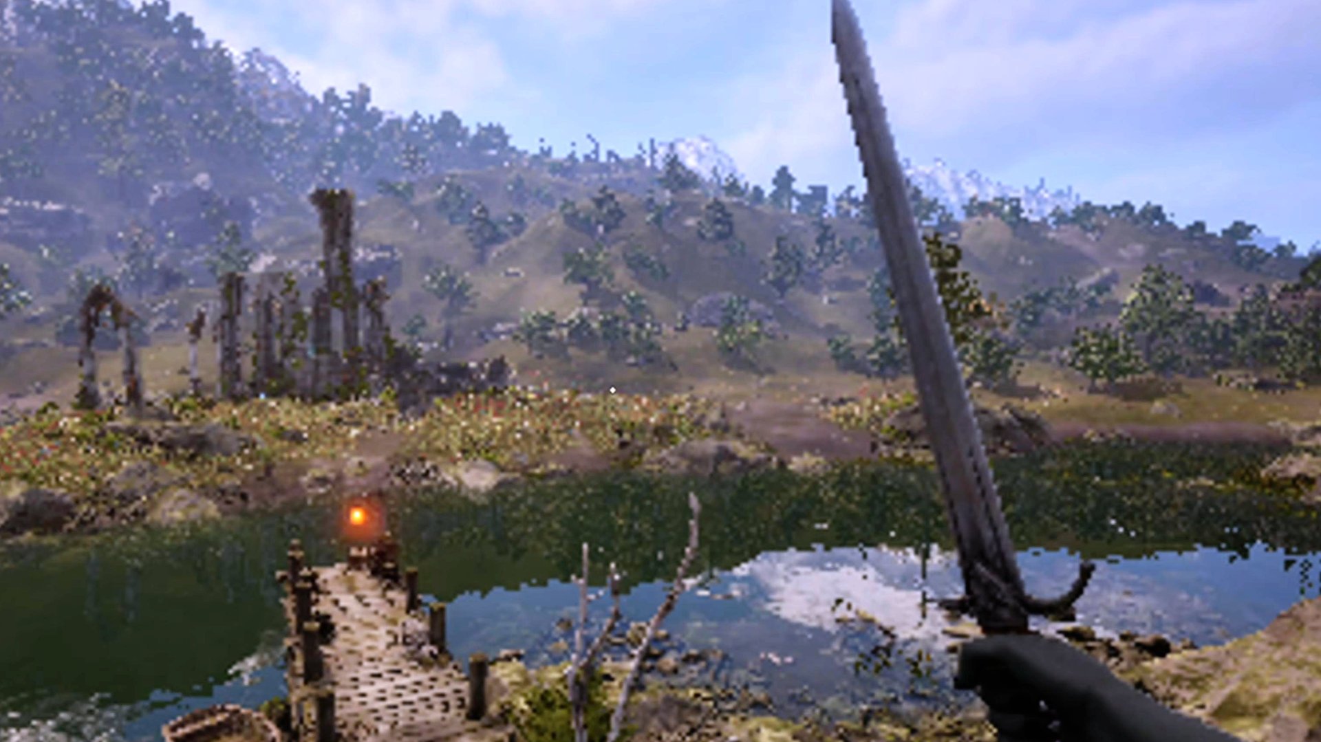 Le rendu « source » de The Elder Scrolls IV - Oblivion en 240p. Oui, ça pique un peu. ©zWormz Gaming