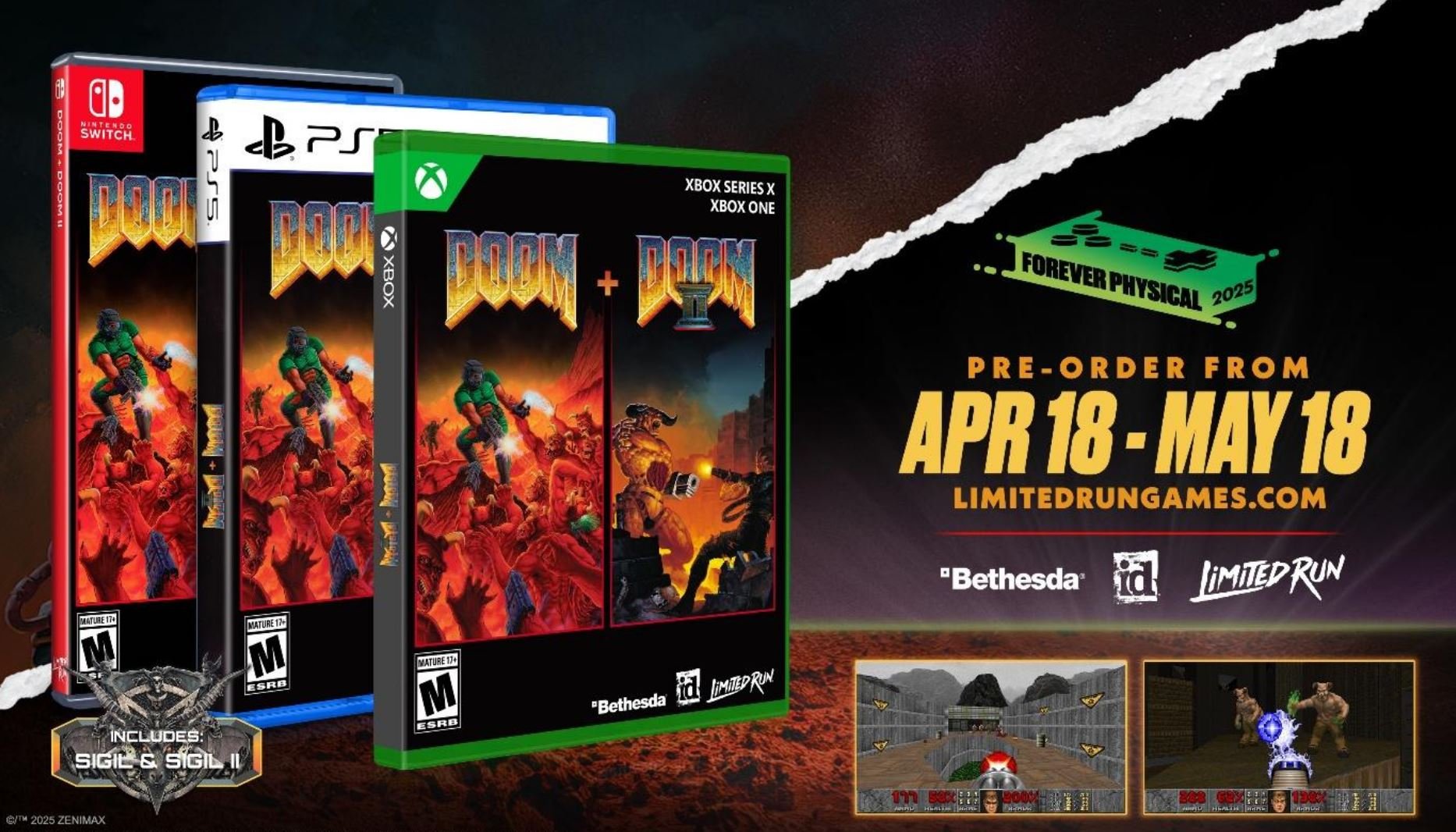 Les deux premiers Doom vont avoir droit à une édition physique. ©Limited Run Games