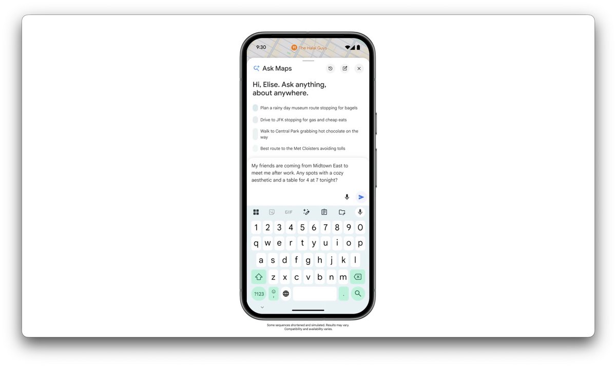 Gemini intégré comme un compagnon de voyage ©Google