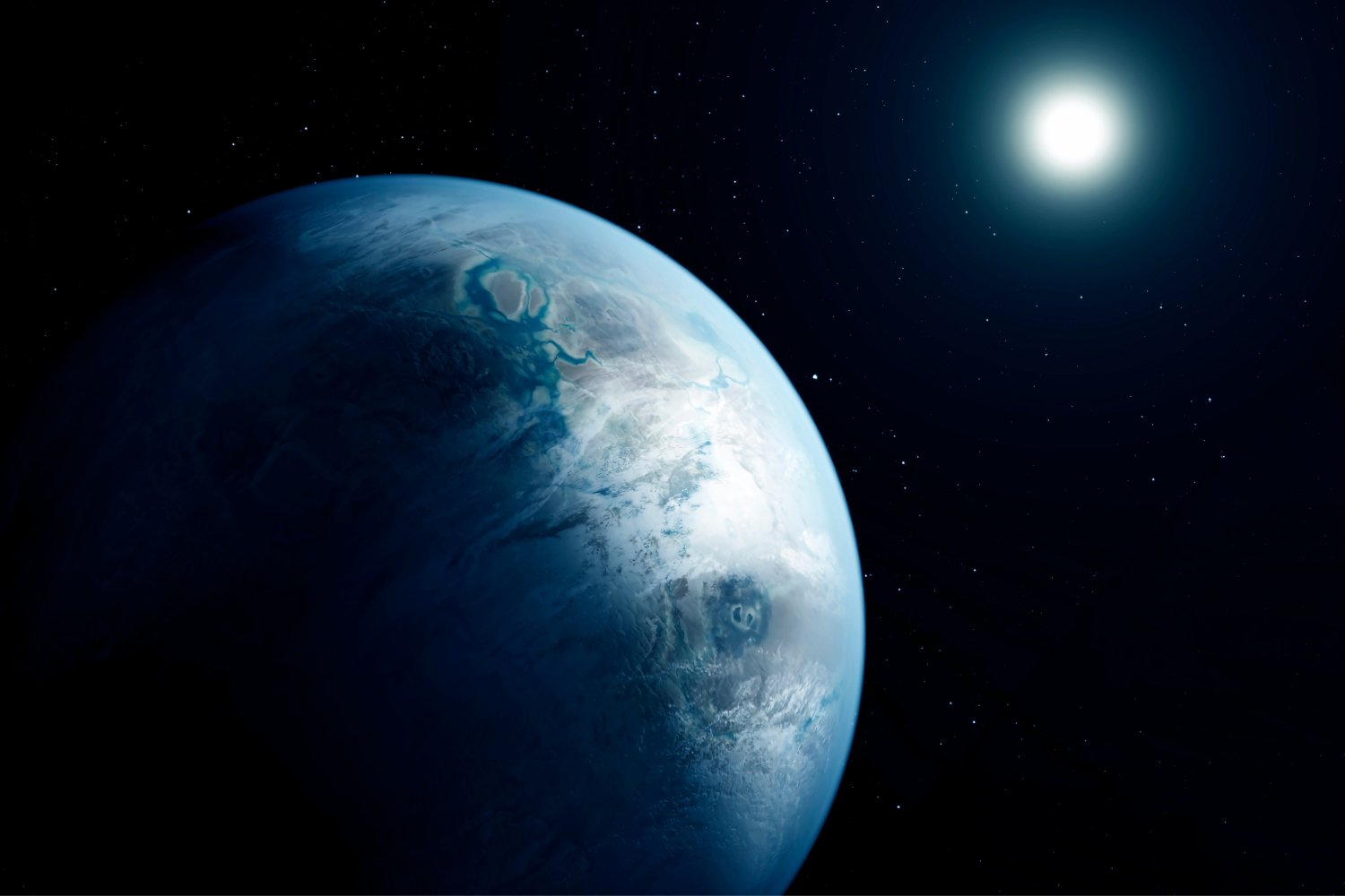 Illustration d'une exoplanète et de son étoile. ©Artsiom P / Shutterstock