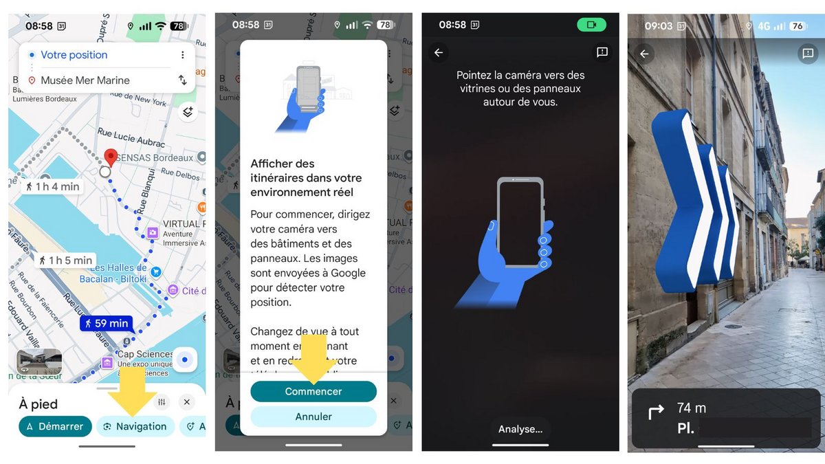 Activez la fonction Live View. ©Google