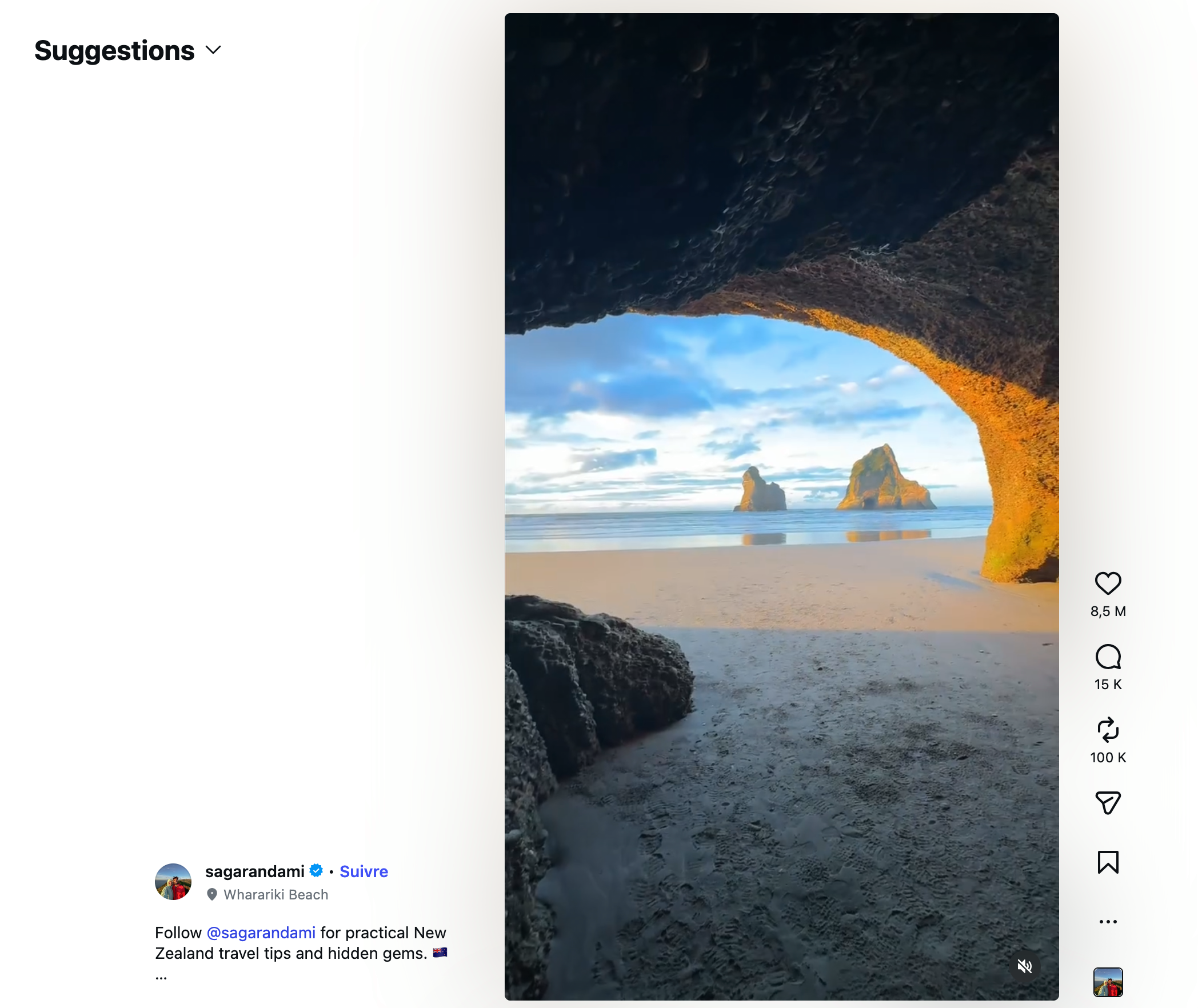 Un couple d'internautes s'est rendu sur place, la vidéo a buzzé. ©sagarandami / Instagram
