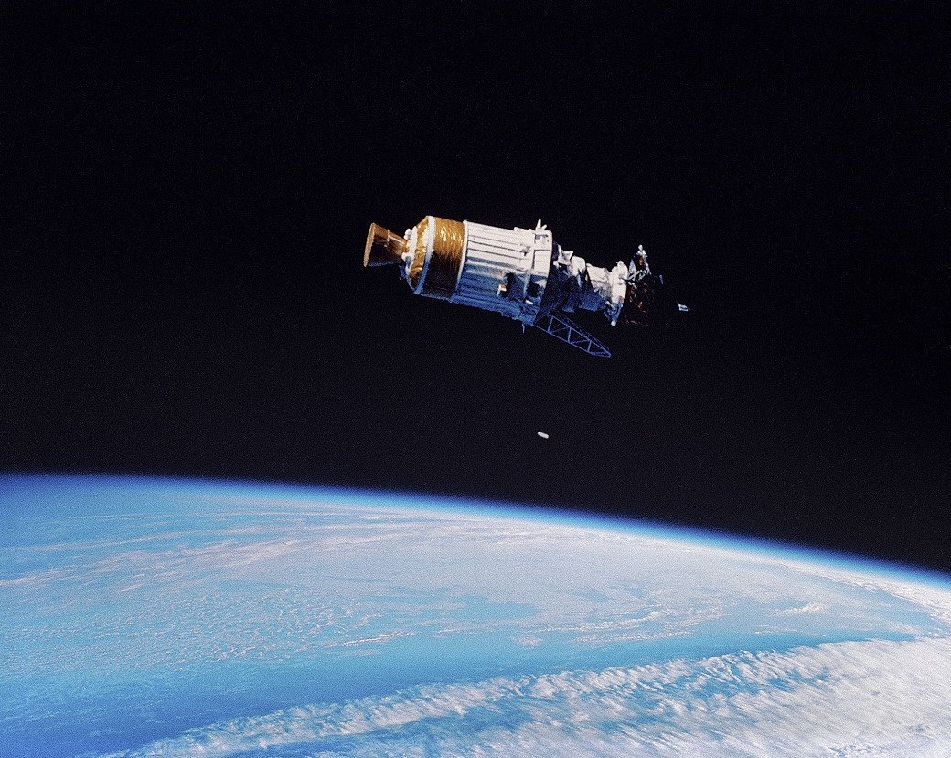 L'une des toutes dernières photos d'Ulysses, après son éjection par la navette © NASA