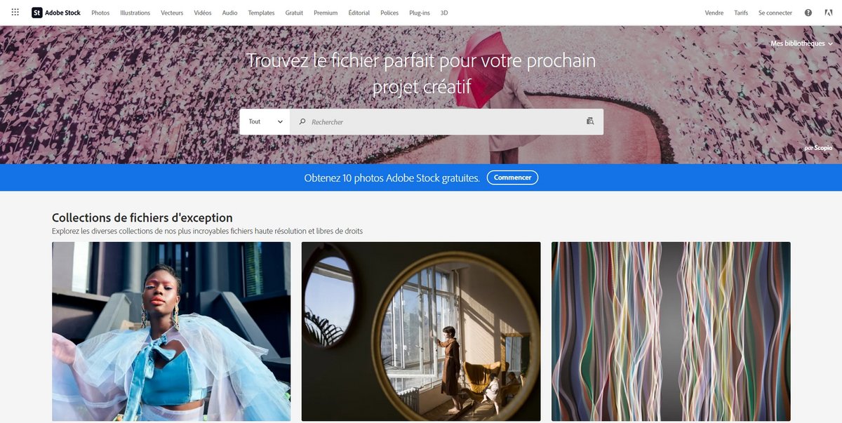 Adobe Stock accueil