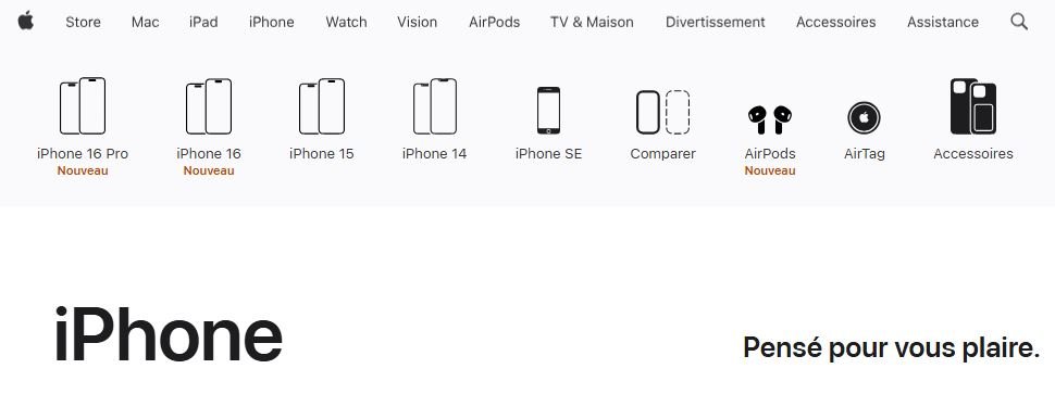 Les iPhone 15 Pro/15 Pro Max et iPhone 13 ne sont plus listés sur la boutique Apple © Apple