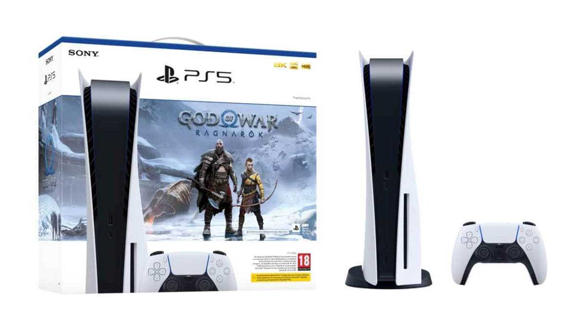 La PlayStation 5 (ici avec God of War Ragnarök)