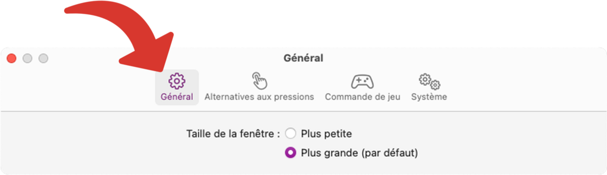 Le menu Général des réglages d'une app iOS sur Mac © Clubic