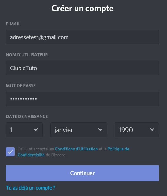 tuto discord créer compte 2