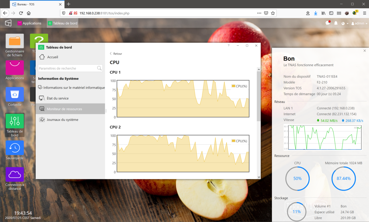 Plex Media Server a tôt fait de surcharger le (petit) processeur du F2-210