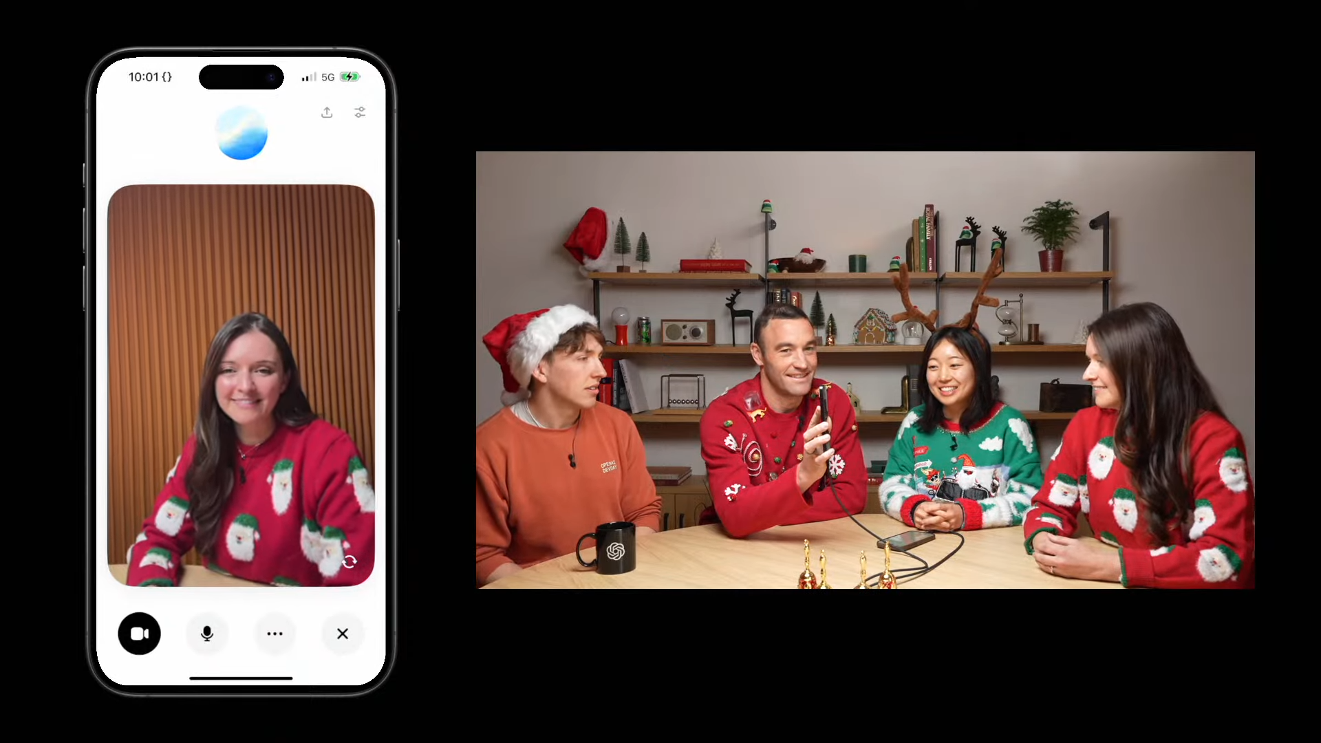 La fonction d'appel vidéo permet une communication fluide entre l'utilisateur et ChatGPT. © OpenAI