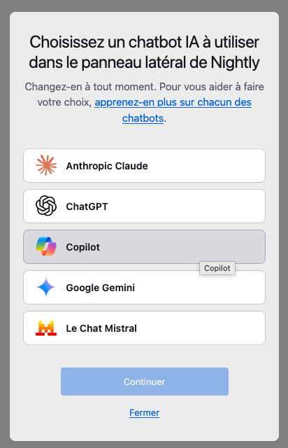 L'intégration de Copilot