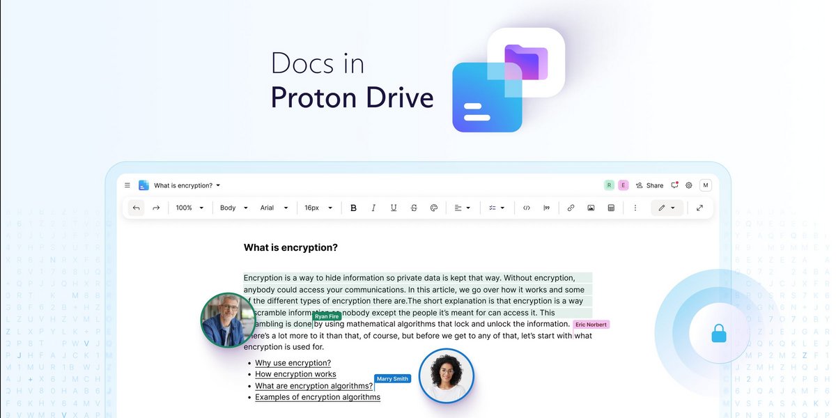 Proton Docs débarque dans Proton Drive © Proton AG