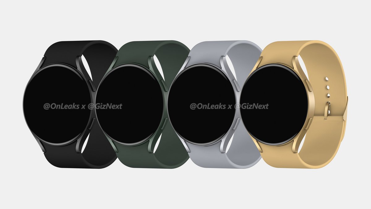 Les Samsung Galaxy Watch 4 ne sont pas données. ©  OnLeaks/Giznex