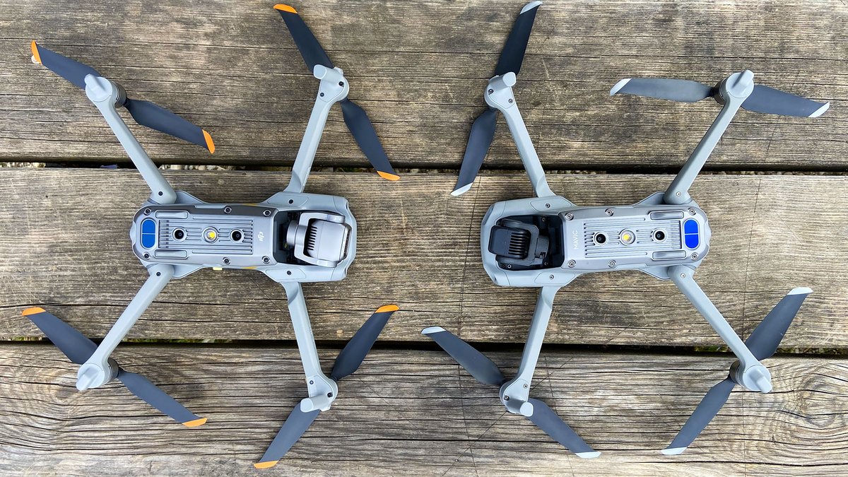 À gauche : DJI Air 2S | À droite : DJI Mavic Air 2 © Pierre-Edouard Laurent pour Clubic