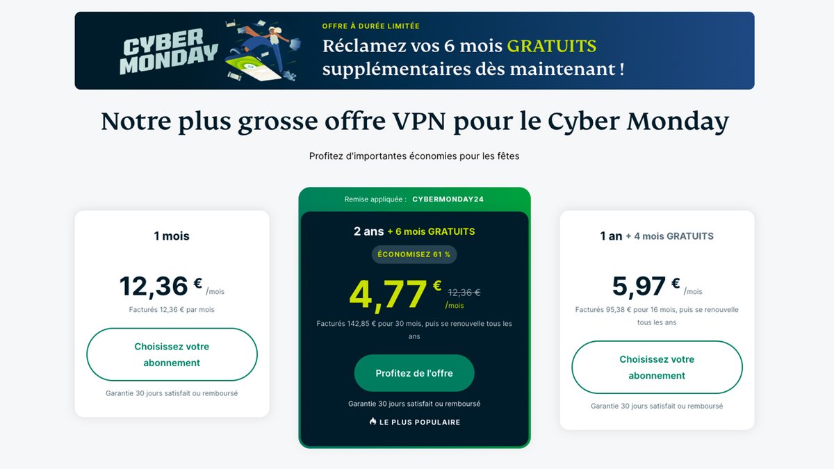 L'offre Cyber Monday est encore disponible chez Express VPN